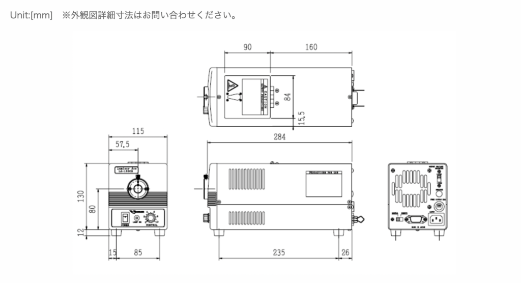 LA-150CE外観図